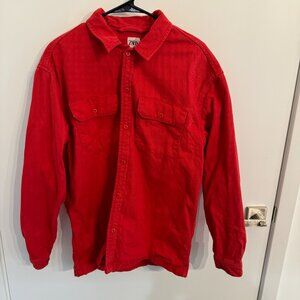 ZARA Red Button Up